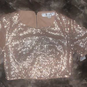 Sequin Crop Top